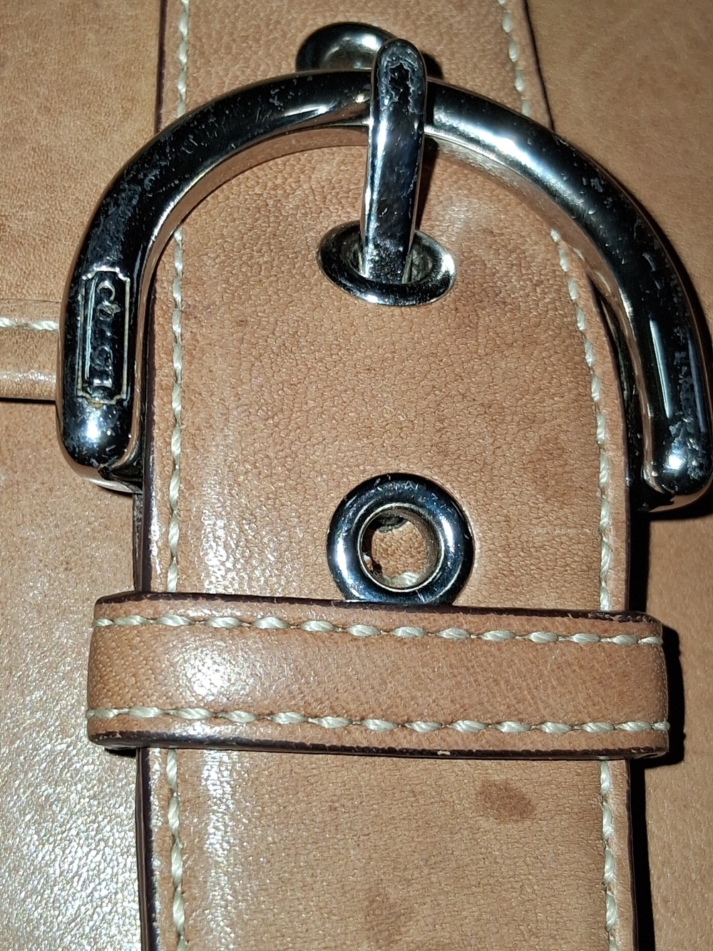 Coach Soho Camel Tan Leather Y2K Era with Buckle Strap ,Silver Hardware,COA INC. - Picture 9 of 15